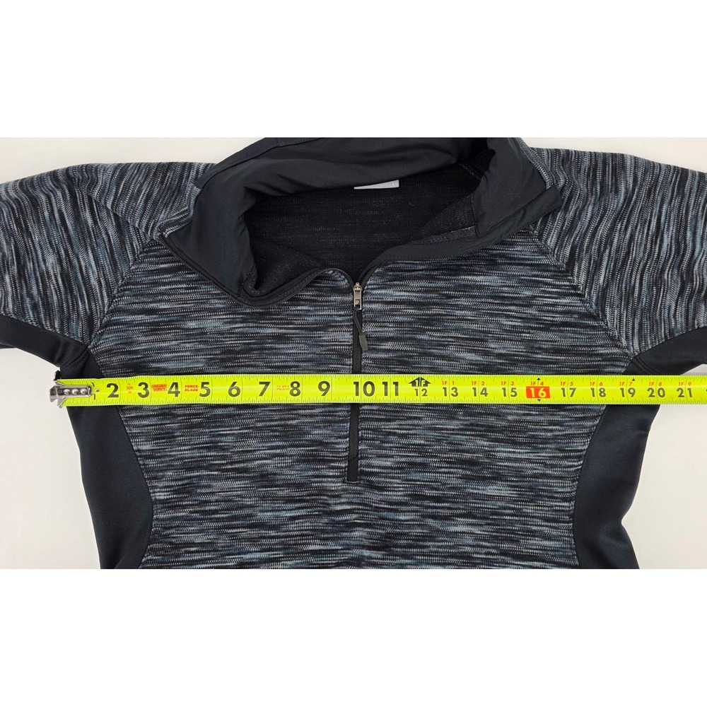 Columbia Women Size Large Blue Black Space Dye‎ Quarter Zip Pullover Fleece Top - Picture 6 of 8